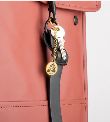 Custom Human Portrait Keychain gold