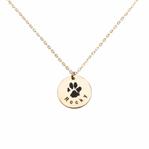 Custom Pet Paw Print Necklace