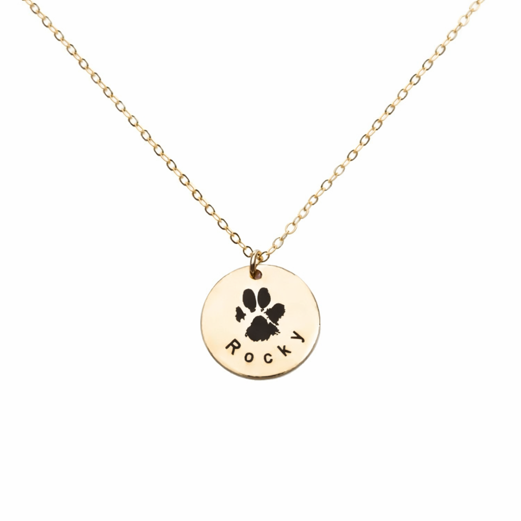 Custom Pet Paw Print Necklace