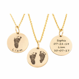 Custom Baby Footprint Necklace