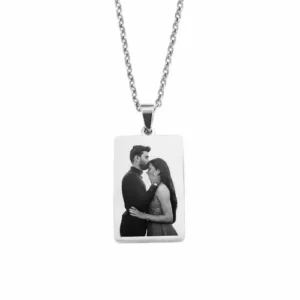 Custom Engraved Photo Necklace